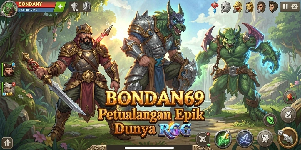 Tampilan gameplay BONDAN69 menampilkan aksi pertarungan seru dan eksplorasi dunia yang luas.