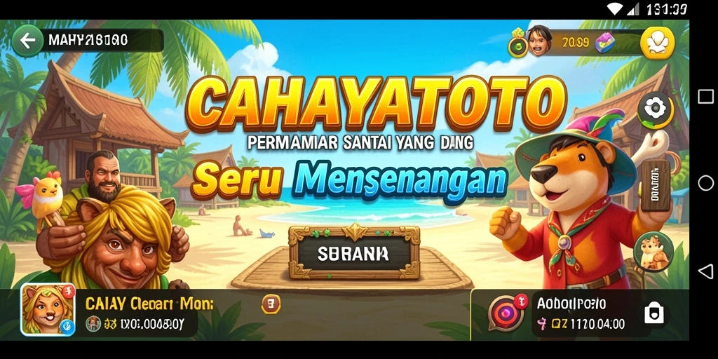 Tampilan gameplay CAHAYATOTO yang cerah dan menarik.