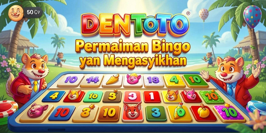 Tampilan menawan dari gameplay Bingo DENTOTO yang menarik.