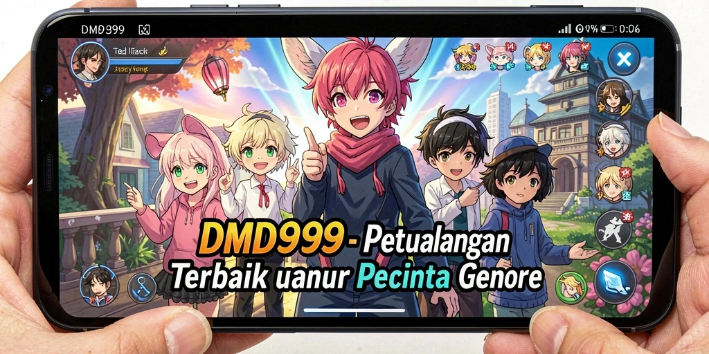 Tampilan gameplay DMD999 yang penuh warna dan dinamis.