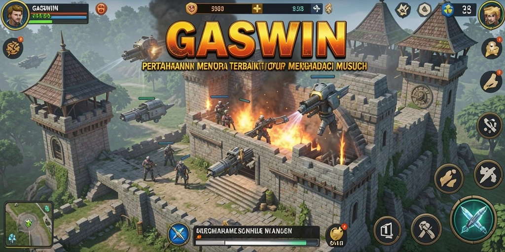 Tangkapan layar GASWIN menunjukkan aksi pertahanan menara yang mendebarkan.