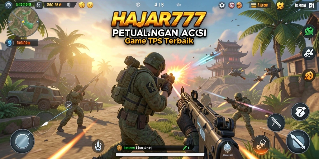 Tangkapan layar menunjukkan aksi seru dalam gameplay TPS HAJAR777.
