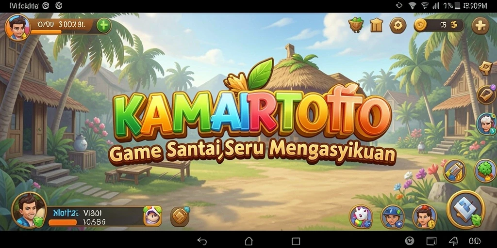 Tampilan gameplay KAMARTOTO yang penuh warna dan seru.