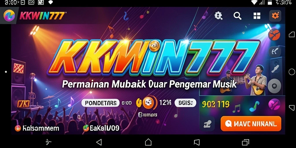 Tampilan gameplay seru dalam permainan musik KKWIN777.