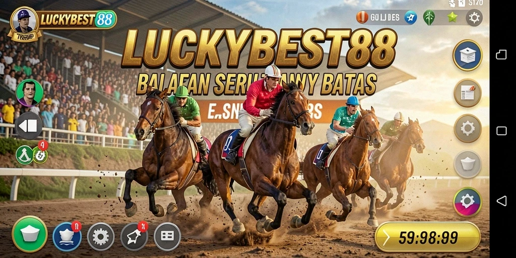 Screenshot gameplay LUCKYBEST88 menampilkan balapan cepat dan grafik yang menakjubkan.