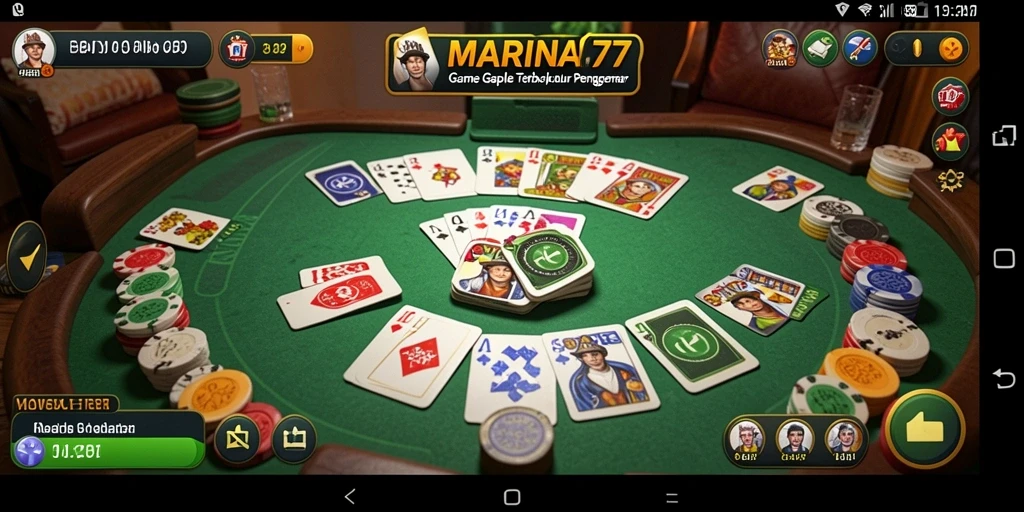 Tampilan gameplay seru dalam MARINA77 yang menghadirkan permainan Gaple.