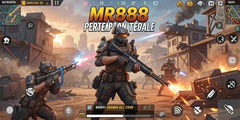 Tampilan seru gameplay Battle Royale MR888 dengan aksi mendebarkan.
