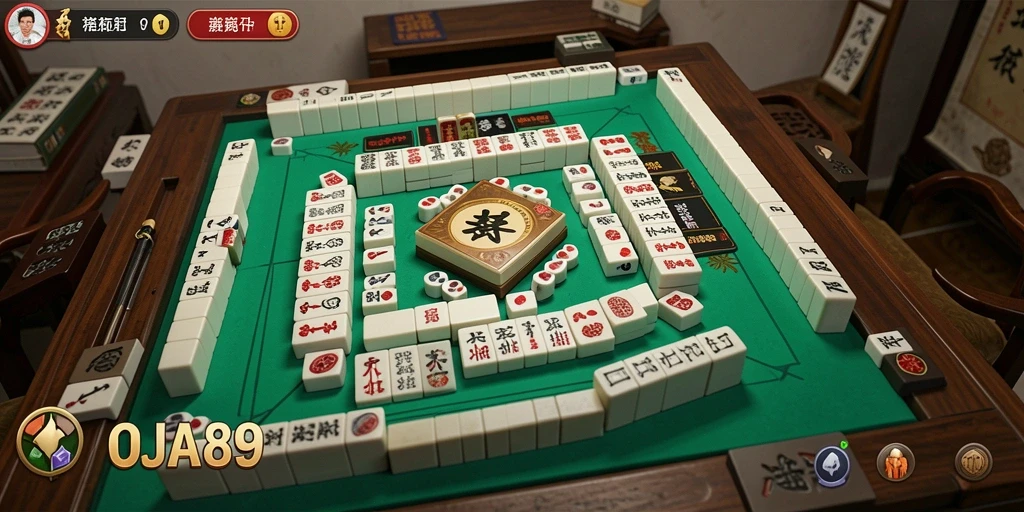 Tampilan menarik dari gameplay Mahjong OJA89 yang menantang.