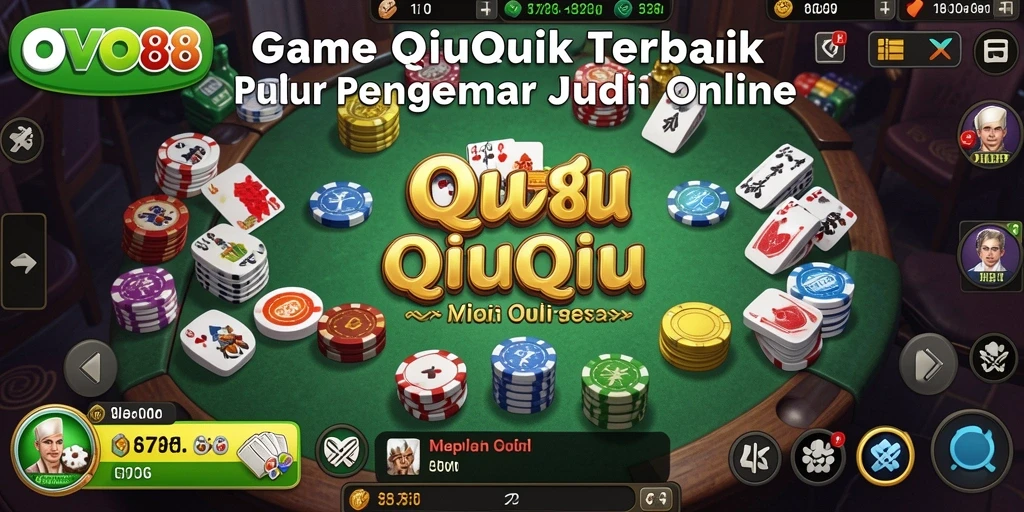 Screenshot gameplay OVO88 menampilkan aksi seru permainan QiuQiu.