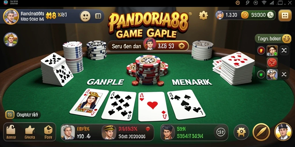 Screenshot PANDORA88 menunjukkan keseruan bermain Gaple secara online.