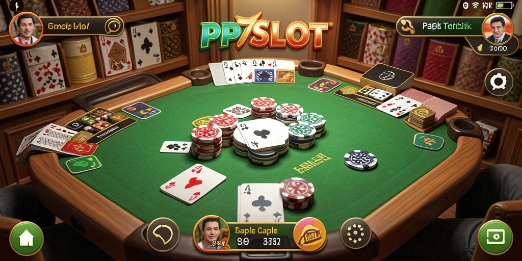 Tampilan gameplay Gaple yang menarik dan interaktif di PP7SLOT.