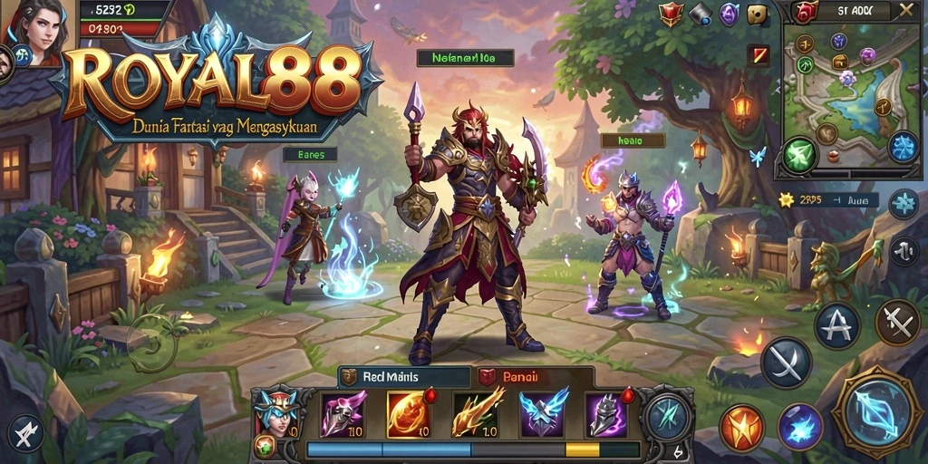 Screenshot gameplay menarik dari ROYAL88 yang menunjukkan pertarungan epik.