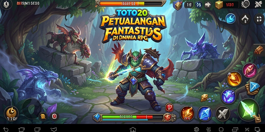 Tampilan epik dari gameplay RPG TOTO20 yang penuh aksi.