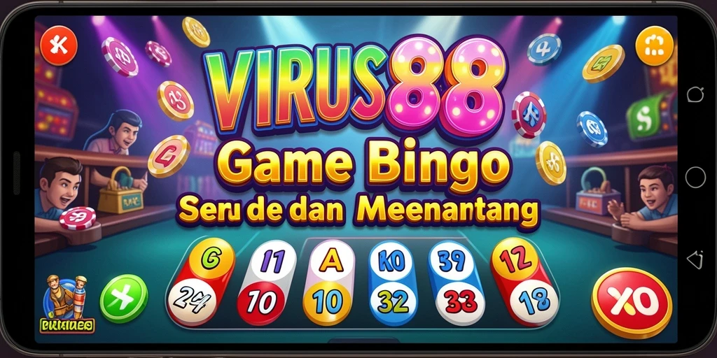 Tampilan permainan Bingo di VIRUS88 yang menarik dan penuh warna.